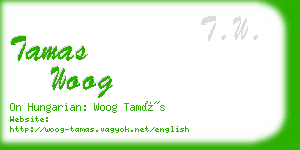 tamas woog business card